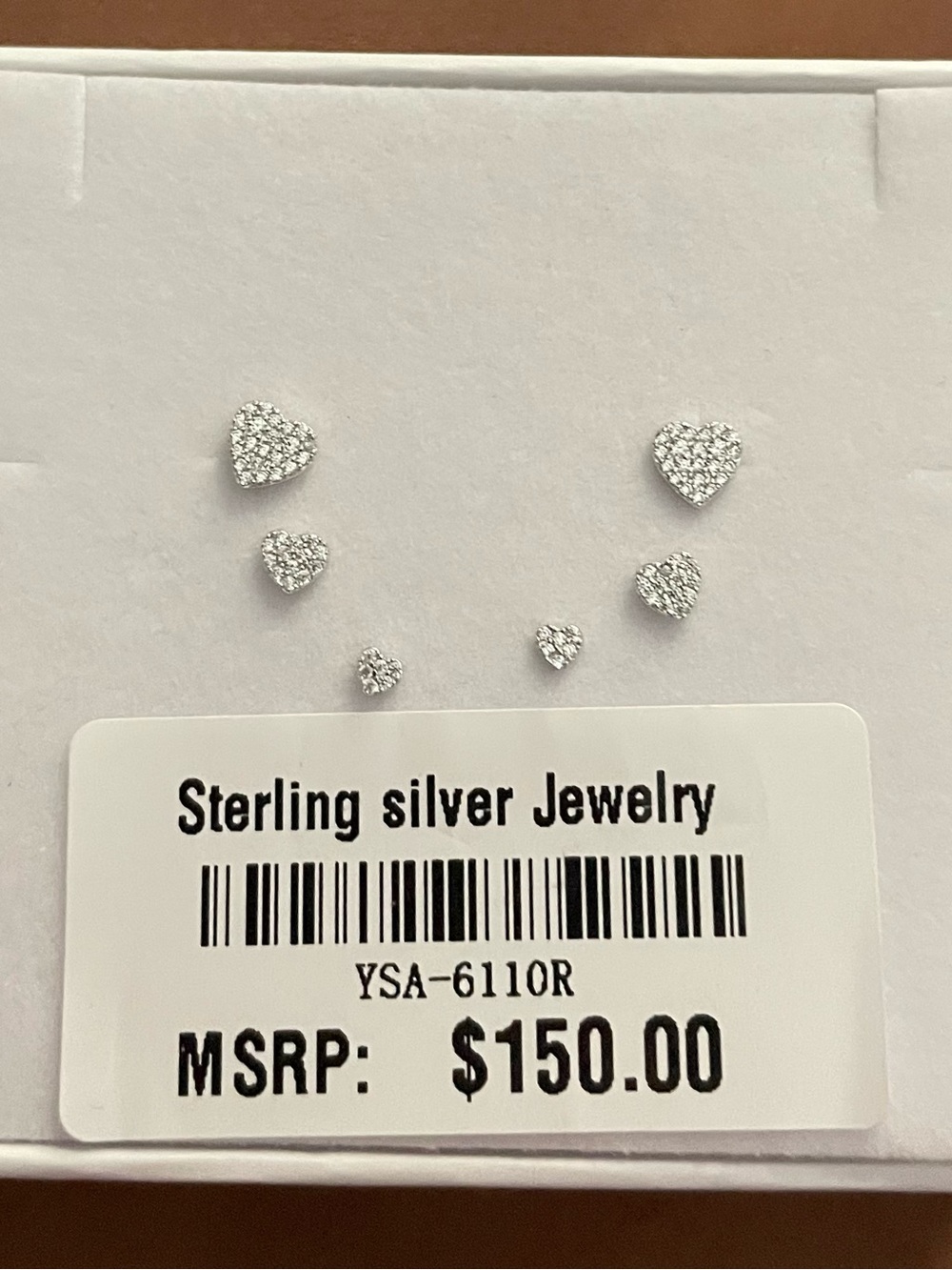 Sterling Silver Heart Stud Earrings Set